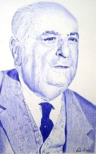 Arturo del Moral. Dibujo de Paco Díaz. Fuente: Ceip Arturo del Moral en grupo "fotos para el recuerdo" (Facebook)