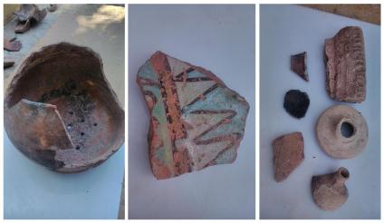 Cerámica encontrada en el cerro San Juan