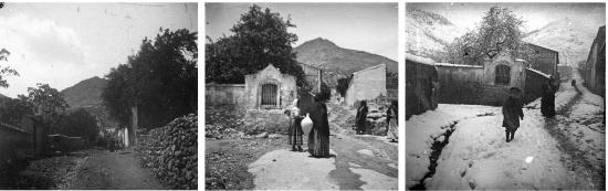 Estado de la calle Santa Ana (alta) a principios de siglo XX. Fuente: colección Cerdá y Rico.